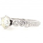 WHITE GOLD RING 6.47 GR WITH DIAMONDS - IGI - R11204