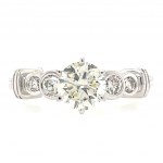 WHITE GOLD RING 6.47 GR WITH DIAMONDS - IGI - R11204