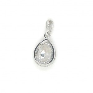 14K WHITE GOLD 0.88 GR DIAMOND PENDENT 0.54 CARATS COLOR F/I1-2 0.22 CARATS COLOR F/SI1-2 CERT ID - PND30902