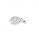 14K WHITE GOLD 0.88 GR DIAMOND PENDENT 0.54 CARATS COLOR F/I1-2 0.22 CARATS COLOR F/SI1-2 CERT ID - PND30902
