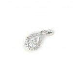 14K WHITE GOLD 0.88 GR DIAMOND PENDENT 0.54 CARATS COLOR F/I1-2 0.22 CARATS COLOR F/SI1-2 CERT ID - PND30902