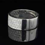 WHITE GOLD RING 7,210 GR WITH DIAMONDS - DJ31203