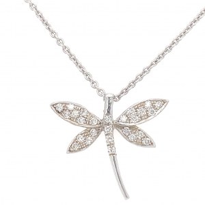 BOOKLOLL -SHAPED CREW IN WHITE GOLD AND DIAMONDS - PND20206