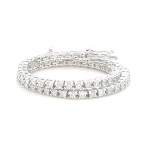 14K WHITE GOLD 6.49 GR TIPO TENNIS BRACELET NATURAL DIAMONDS 1.92 CARATI COLORE D-E/ PUREZZA I1 18CM EMMOLOGICAL CERTIFICATION MAROZ DIAMONDS LTD ISRAEL DIAMOND EXCHANGE MEMBER - BRC40602