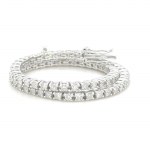 14K WHITE GOLD 6.49 GR TIPO TENNIS BRACELET NATURAL DIAMONDS 1.92 CARATI COLORE D-E/ PUREZZA I1 18CM EMMOLOGICAL CERTIFICATION MAROZ DIAMONDS LTD ISRAEL DIAMOND EXCHANGE MEMBER - BRC40602