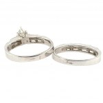 14K WHITE GOLD 5.39 GR DIAMOND RINGS 0.72 CT G-H/SI1 MQ 0.42 CT F/SI2 SIZE 5,6 CERTIFICATION AIG - RNG30517