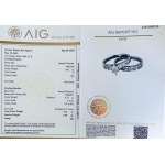 14K WHITE GOLD 5.39 GR DIAMOND RINGS 0.72 CT G-H/SI1 MQ 0.42 CT F/SI2 SIZE 5,6 CERTIFICATION AIG - RNG30517