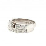 14K WHITE GOLD 5.39 GR DIAMOND RINGS 0.72 CT G-H/SI1 MQ 0.42 CT F/SI2 SIZE 5,6 CERTIFICATION AIG - RNG30517