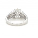 PLATINUM RING 7.20 GR DIAMOND 1.01 CARATS COLOR E-F - CLARITY SI AND BRILLIANTS 0.12 CARATS COLOR F - CLARITY VS - SIZE 7 CERT GW - RNG30606