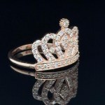 CROWN RING IN 14K RED GOLD 2,920 GR WITH DIAMONDS - DJ31205