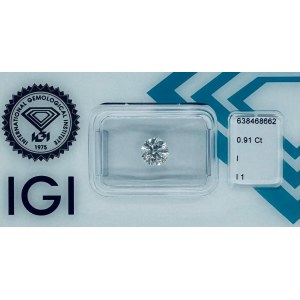 NATURAL POLISHED DIAMOND 0,91 CT I - I1- IGI- C40703-3