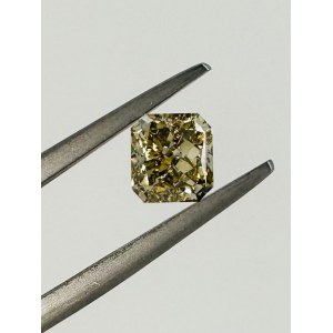 DIAMOND 0.88 CT NATURAL FANCY BROWN YELLOW - VS1 - RADIANT CUT - UD30111