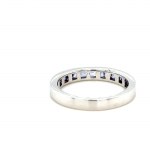 14K WHITE GOLD 3.01 GR RING NATURAL SAPPHIRE 0.90 CT SIZE- 7 EMMOLOGICAL CERTIFICATION MAROZ DIAMONDS LTD ISRAEL DIAMOND EXCHANGE MEMBER - HI37