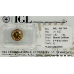 DIAMOND 4.52 CTS PINK GREENISH YELLOW* VIVID I2* - C30503