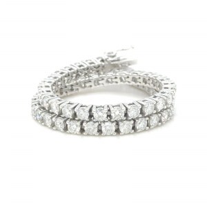 14K WHITE GOLD 10.73 GR TIPO TENNIS BRACELET NATURAL DIAMONDS 4.97 CARATI COLORE E-F/ PUREZZA SI2-SI3 18.5CM EMMOLOGICAL CERTIFICATION MAROZ DIAMONDS LTD ISRAEL DIAMOND EXCHANGE MEMBER - BRC40604
