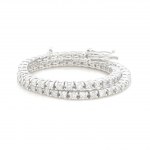 14K WHITE GOLD 10.73 GR TIPO TENNIS BRACELET NATURAL DIAMONDS 4.97 CARATI COLORE E-F/ PUREZZA SI2-SI3 18.5CM EMMOLOGICAL CERTIFICATION MAROZ DIAMONDS LTD ISRAEL DIAMOND EXCHANGE MEMBER - BRC40604