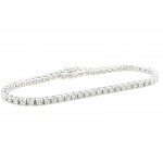 14K WHITE GOLD 10.73 GR TIPO TENNIS BRACELET NATURAL DIAMONDS 4.97 CARATI COLORE E-F/ PUREZZA SI2-SI3 18.5CM EMMOLOGICAL CERTIFICATION MAROZ DIAMONDS LTD ISRAEL DIAMOND EXCHANGE MEMBER - BRC40604