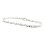 14K WHITE GOLD 10.73 GR TIPO TENNIS BRACELET NATURAL DIAMONDS 4.97 CARATI COLORE E-F/ PUREZZA SI2-SI3 18.5CM EMMOLOGICAL CERTIFICATION MAROZ DIAMONDS LTD ISRAEL DIAMOND EXCHANGE MEMBER - BRC40604
