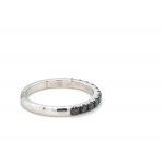 14K WHITE GOLD 2.35 GR RING NATURAL DIAMONDS 0.55 CT FANCY BLACK NA SIZE- 7 EMMOLOGICAL CERTIFICATION MAROZ DIAMONDS LTD ISRAEL DIAMOND EXCHANGE MEMBER - HIR2346