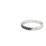 14K WHITE GOLD 2.35 GR RING NATURAL DIAMONDS 0.55 CT FANCY BLACK NA SIZE- 7 EMMOLOGICAL CERTIFICATION MAROZ DIAMONDS LTD ISRAEL DIAMOND EXCHANGE MEMBER - HIR2346