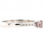 WHITE GOLD RING 1.54 GR WITH INTENSE PINK FANCY DIAMOND + BRILLIANTS - RNG20409