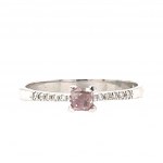 WHITE GOLD RING 1.54 GR WITH INTENSE PINK FANCY DIAMOND + BRILLIANTS - RNG20409