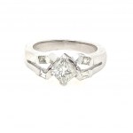 WHITE GOLD RING 18K 8.03 GR WITH DIAMOND AND BRILLIANT - RNG30406
