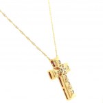 CREW IN GOLD AND DIAMANTS - CROSS -SHAPED PENDANT - PND30402