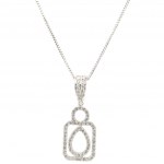18K WHITE GOLD 5.41 CT DIAMOND NECKLACE 0.82 CT D-F/VS2-SI1 AIG 46CM CERTIFICATION AIG - PND30411
