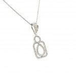18K WHITE GOLD 5.41 CT DIAMOND NECKLACE 0.82 CT D-F/VS2-SI1 AIG 46CM CERTIFICATION AIG - PND30411