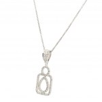 18K WHITE GOLD 5.41 CT DIAMOND NECKLACE 0.82 CT D-F/VS2-SI1 AIG 46CM CERTIFICATION AIG - PND30411