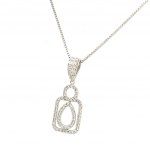 18K WHITE GOLD 5.41 CT DIAMOND NECKLACE 0.82 CT D-F/VS2-SI1 AIG 46CM CERTIFICATION AIG - PND30411