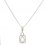 18K WHITE GOLD 5.41 CT DIAMOND NECKLACE 0.82 CT D-F/VS2-SI1 AIG 46CM CERTIFICATION AIG - PND30411