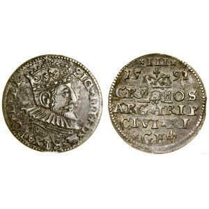 Poland, trojak, 1591, Riga
