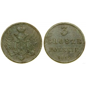 Poľsko, 3 poľské groše (trojak), 1819 IB, Varšava