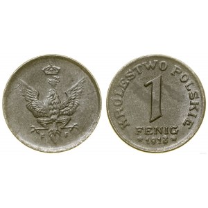 Polska, 1 fenig, 1918 F, Stuttgart