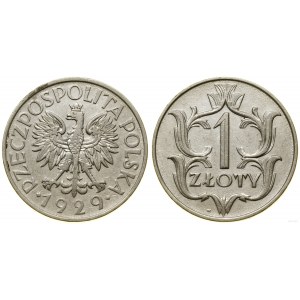 Polsko, 1 zlotý, 1929, Varšava