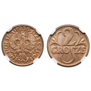 Polska, 2 grosze, 1938, Warszawa