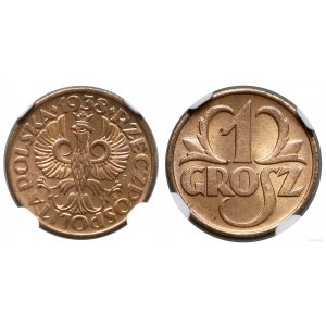 Polska, 1 grosz, 1938, Warszawa
