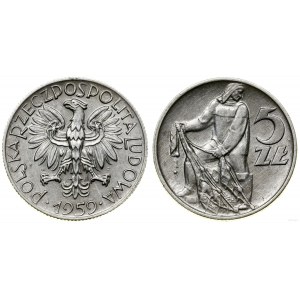 Poland, 5 zloty, 1959, Warsaw