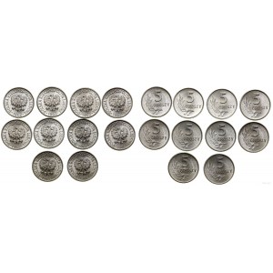 Polska, zestaw: 20 x 5 groszy, 1962, Warszawa