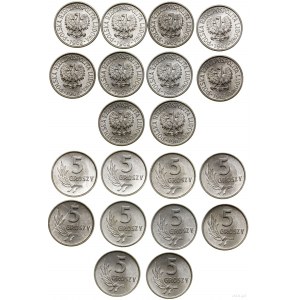 Polska, zestaw: 20 x 5 groszy, 1962, Warszawa