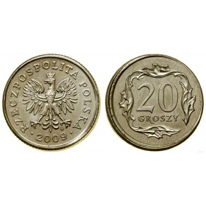 Polska, 20 groszy - destrukt menniczy, 2009, Warszawa