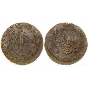 Rosja, 5 kopiejek, 1781 EM, Jekaterinburg