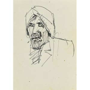 Ludwik MACIĄG (1920-2007), Head of a man with a cigarette