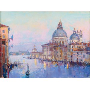 Olga Pelipas (b. 1988, Simferopol, Ukraine), First Lights on the Grand Canal, 2024