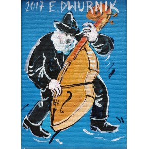 Edward Dwurnik (1943 - 2018), Contrabassist, 2017