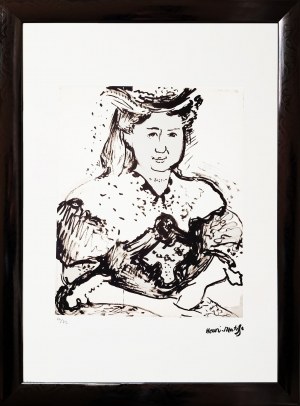 Henri Matisse (1869 - 1954), litografia, Bez tytułu (edycja 20/75)