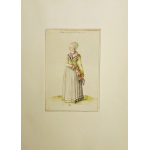 Albrecht DÜRER (Norymberga 1471 - Norymberga 1528), Kobieta z Norymbergi w stroju domowym