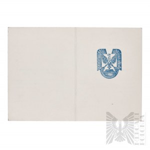 PRL Zaświadczenie Polskiej Eskadry Lotniczej Pomocy Etiopii - In Blanco.